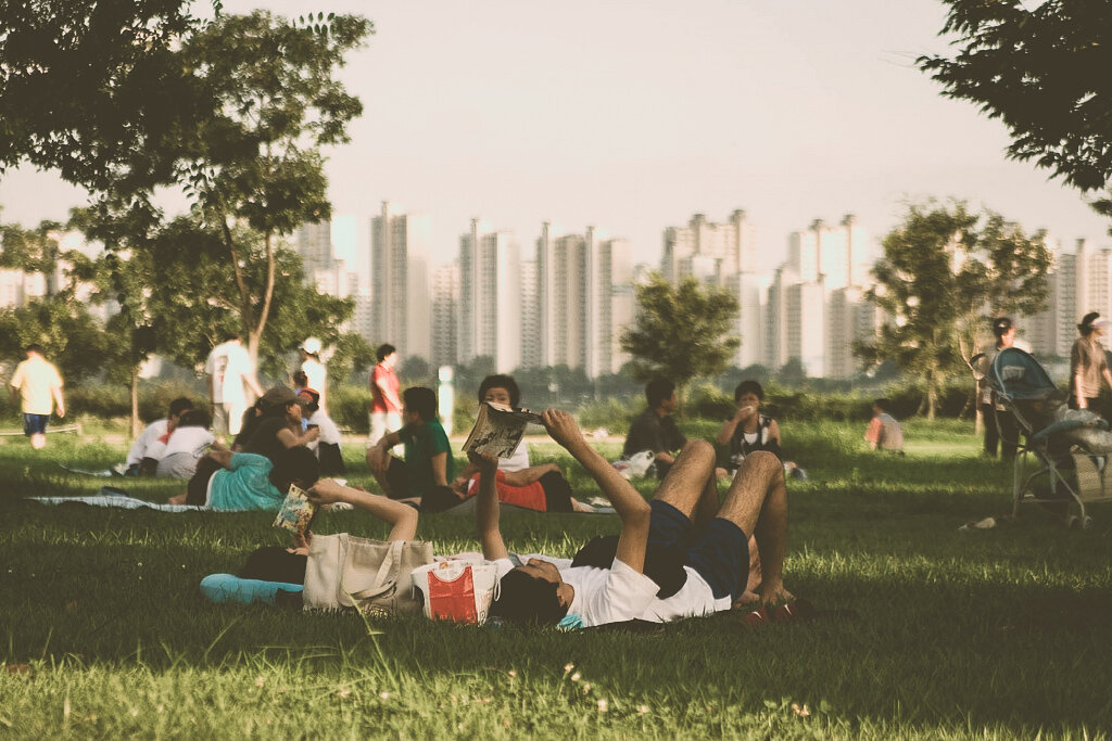  Отдых в парке Ханган 